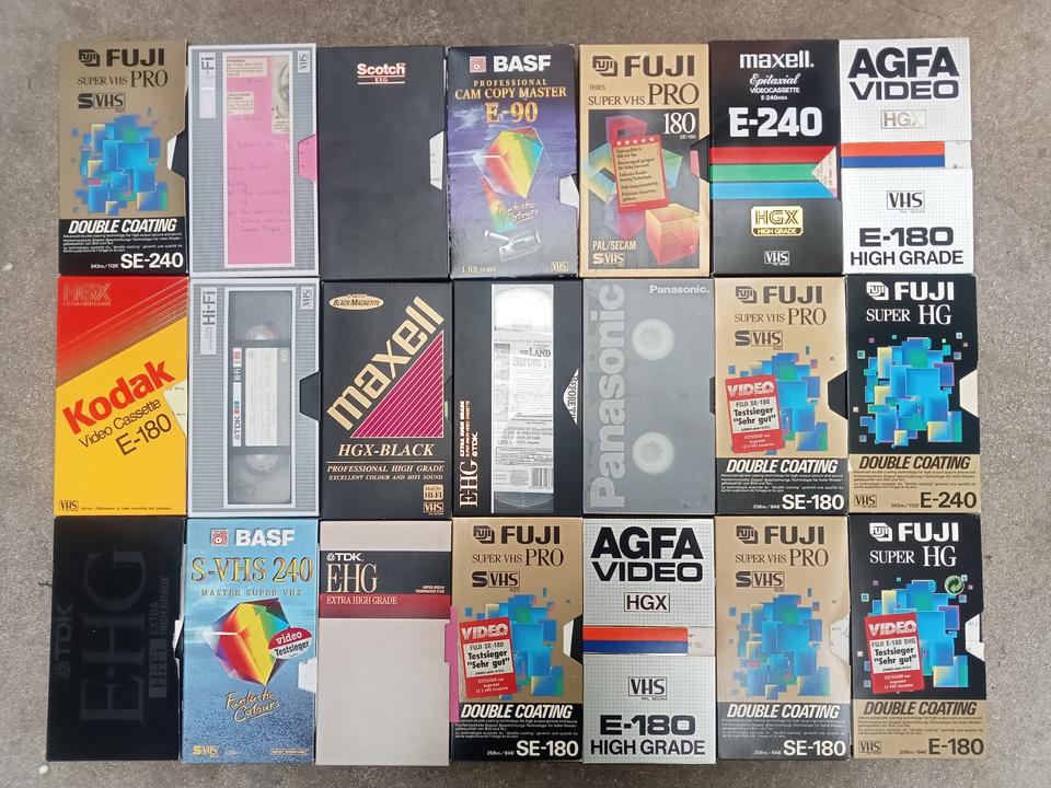 Digitizing VHS tapes — a collection of family VHS cassettes