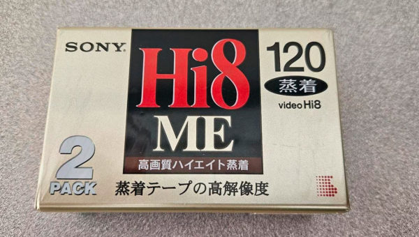 Hi8 vs Video8 vs Digital8 tape cassettes side by side